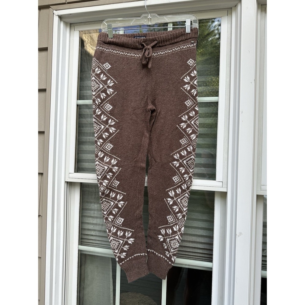 American Eagle Sweater Pants Jogger Leggings Elastic Waist Size Medium - Picture 1 of 3